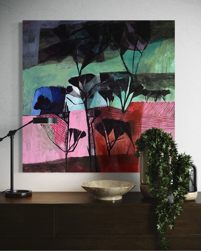 Distortion by Laura Oczos shown in an interior for scale