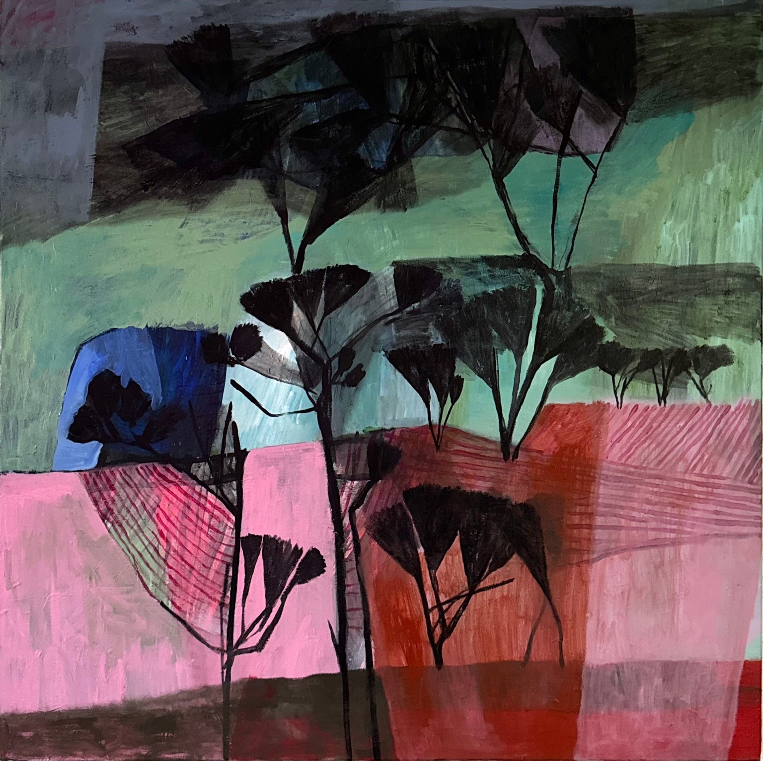 Distortion by Laura Oczos, acrylic on canvas, full artwork view